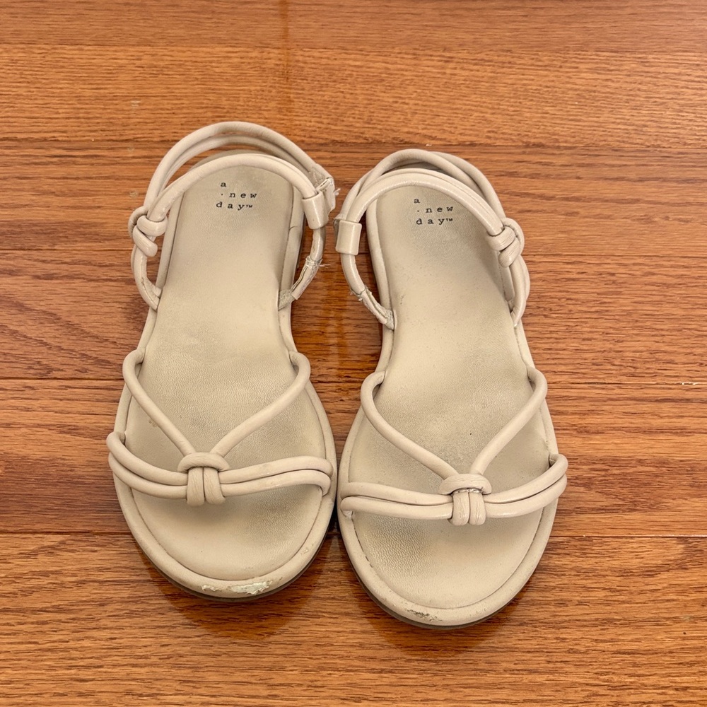 Beige “a new day” sandals, size 8 Women’s.